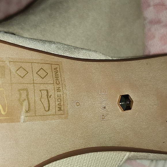 Nude with black tip toes Raye mule's women's size 6 Phoebe - Picture 4 of 5